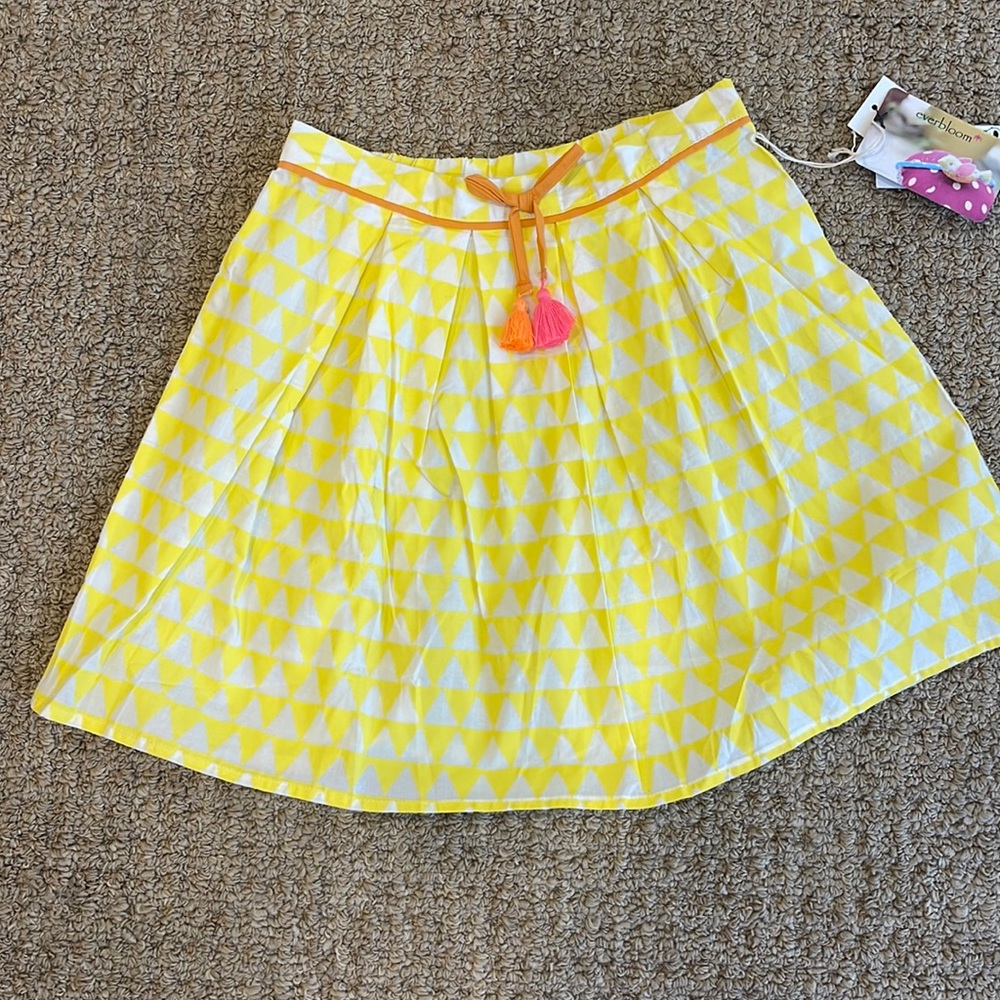 Everbloom yellow skirt girls size 7 NWT